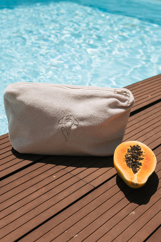 Cream Texture Purse